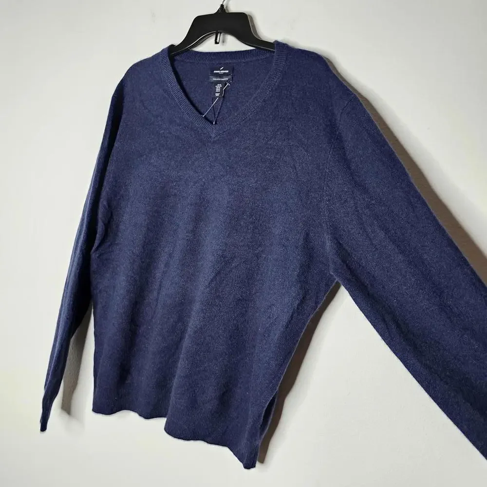 NWOT Daniel Hechter Men's Navy/100% Cashmere Sweater Size XL